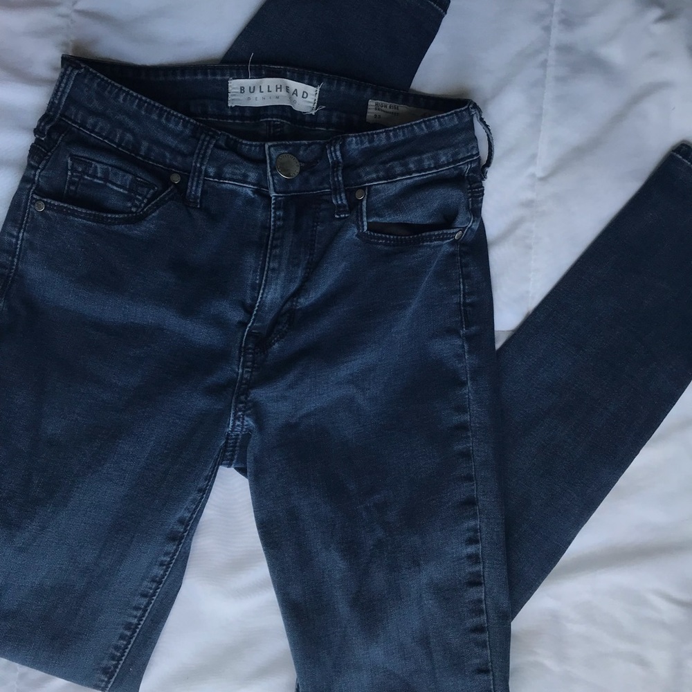 High rise skinny jeans